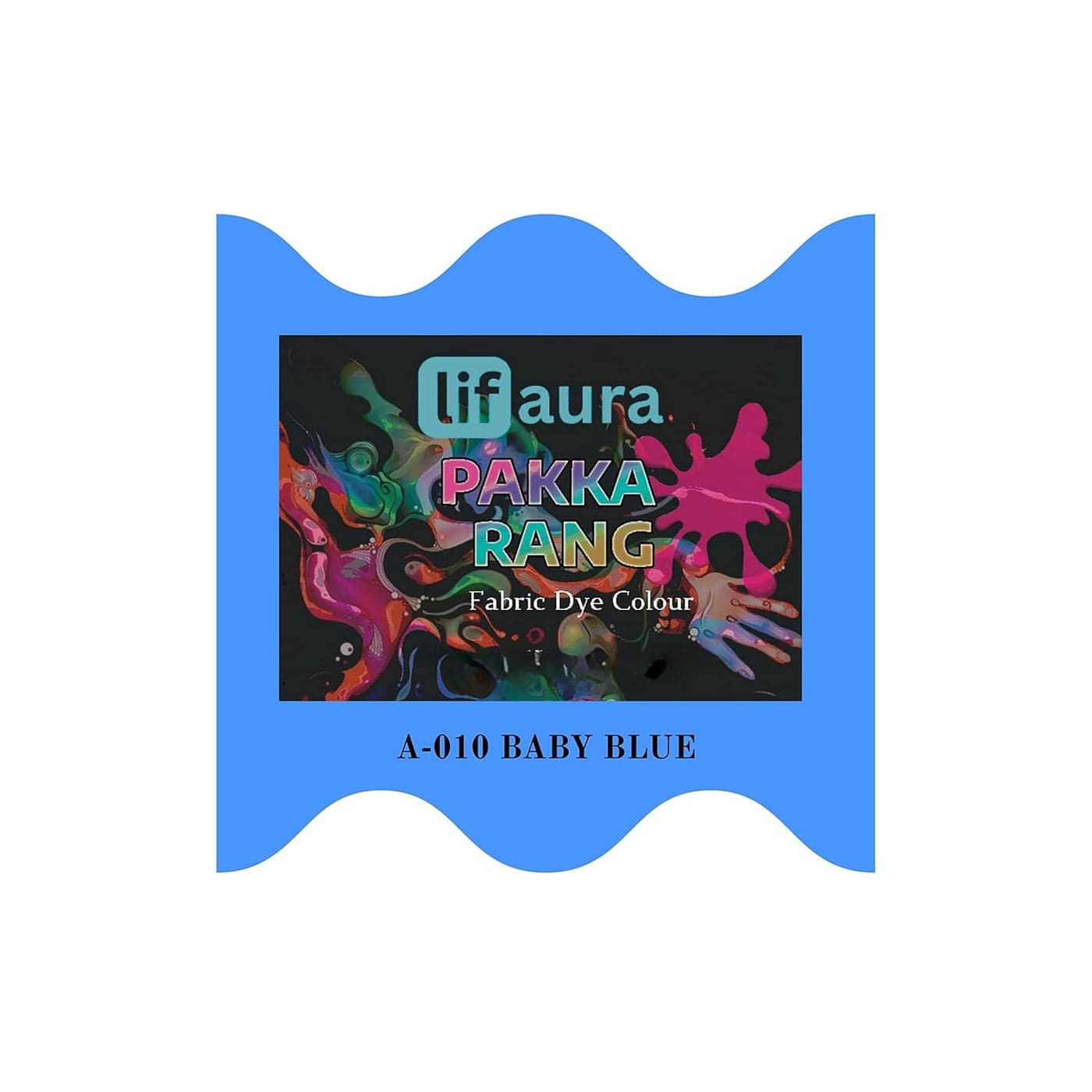 Prokart Lifaura Pakka Rang Fabric Dye Colour Natural dye for Fabric Pack of 5 Sachets 5g Each 25g Pack ShadeA10 Baby Blue Same Color Prokart Lifaura Pakka Rang