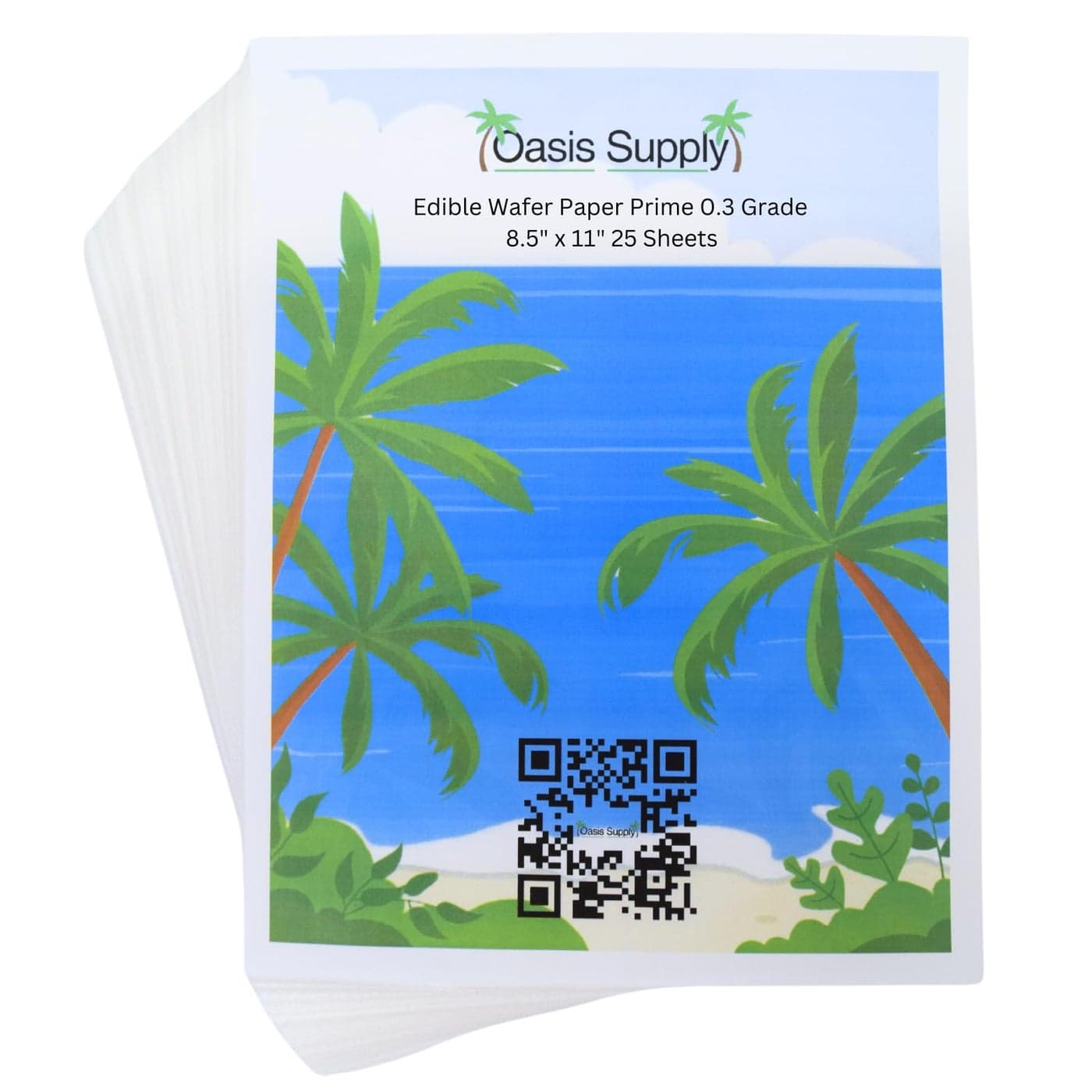 Oasis Supply 25 Piece O-Grade Wafer Paper Pack, 8" by 11"