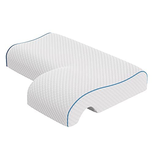 MARS WELLNESS Memory Foam Cuddle Pillow - Ergonomic Anti Pressure Couples Pillow with Arm Hole - Great for Cuddling, Neck & Shoulder Pain