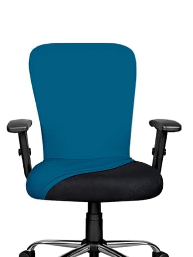 HOTKEI 1Pcs Office Chair Cover Pack of 1 Black 200GSM Fabric Stretchable Elastic Removable Washable Chair Cover Desk Executive Rotating Chair Seat Cover Slipcover Protector Computer Chair