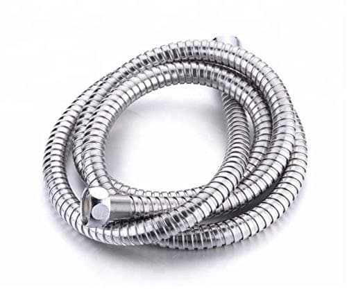 MLD Flow of Water Silver Stainless Steel 1 Meter Flexible Shower Tube (Chrome Finish)