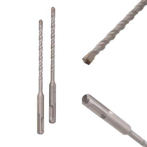 TAPARIA 6 mm Flat Tip SDS Plus Hammer Drill Bit for Concrete Drilling (HDF 6160, 6x100x160 mm, Pack of 2)-Spiral Flute Type-Home, DIY, Professional Brick, Wall, Masonary-Drilling