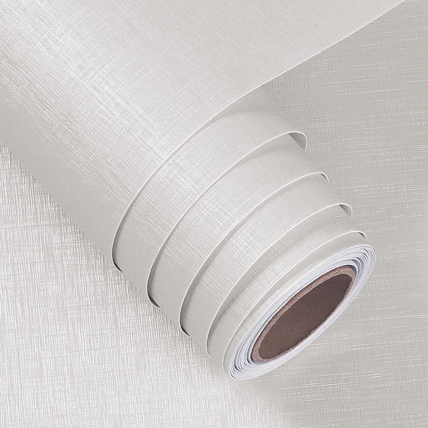 FunStick 158x240 Pearl White Wallpaper for Cabinets Bedroom Grasscloth Peel Stick Textured White Contact Paper Waterproof SelfAdhesive Removable Fabric Wallpaper for Drawers Shelves