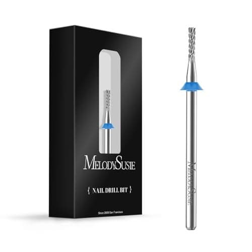 MelodySusie 18mm Inverted Tapered R Cut Nail Drill Bit Professional Safety Carbide Under Nail Cleaner for Cuticle Dead Skin Nail Prepare Two Way Rotate Manicure Nail Salon Supply M Silver