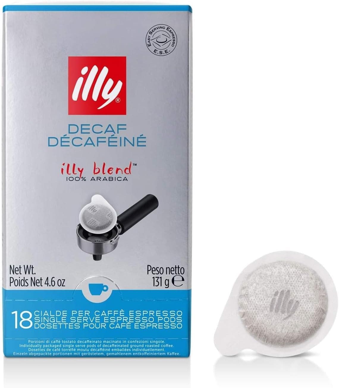 illy E.S.E. Pods Coffee - Decaf - 18 Count