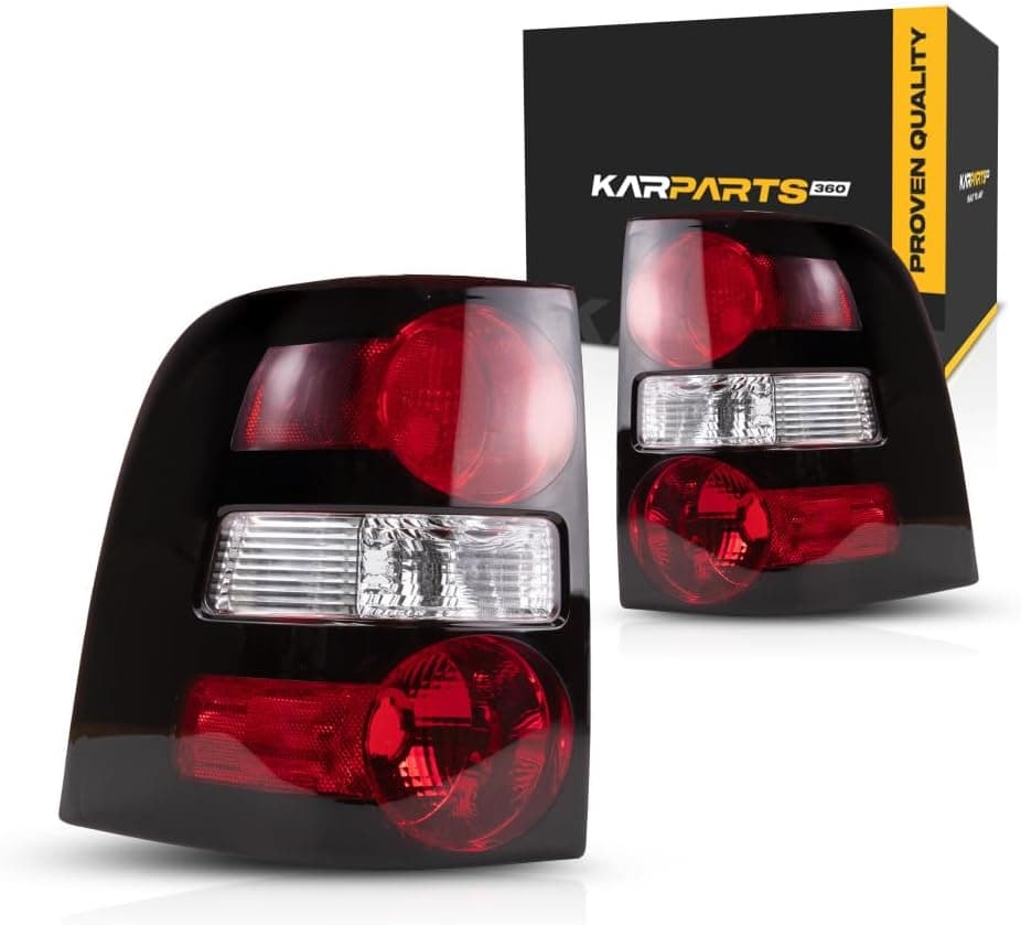 KarParts360 Tail Light Pair for Ford Explorer 2006-2010 - Clear & Red Lens