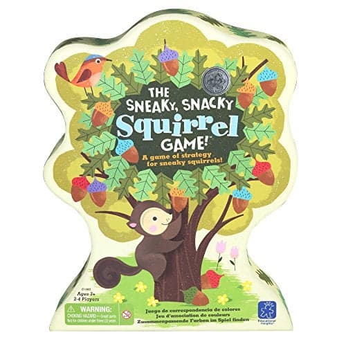 Educational Insights The Sneaky Snacky Squirrel Game Cute Preschool Board Games for Kids Toddler Fine Motor Skills Color Matching Kids Games and Fun Gifts for Girls Boys Ages 3
