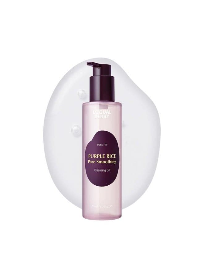 Purple Rice Pore Smoothing Cleansing Oil – Deep Cleansing for Pores & Blackheads | Korean Oil Cleanser for Face & Makeup Remover | Hydrating & Soothing Formula, 6.76 fl.oz