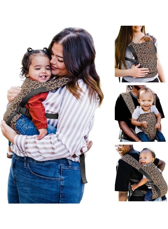 JJ Cole Luma™ Packable Carrier – 4-Position Baby Carrier – Leopard