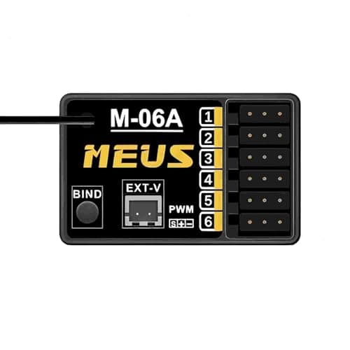 MEUS RACING 24GHz RC Receiver M06A Long Range Control RX Compatible with MEUS Racing RC Transmitter ME10B for RC CarBoatTank etc 6CH
