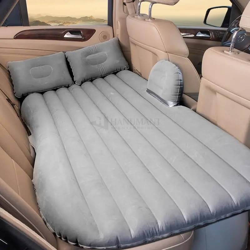 Premium Car Inflatable Bed with Pump 2 Air PillowQuick Inflatable Back Seat BedCar Inflatable MattressCar Bed MattressCar Bed For KidsTravelTripsCampingPicnicPool BeachUniversal FitGrey