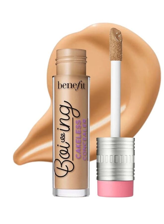 Benefit Cosmetics Boi-ing Cakeless Full Coverage Waterproof Liquid Concealer – 07 medium/warm undertone, 5 ml | Long-Lasting, Crease-Proof & Sweat-Resistant Concealer