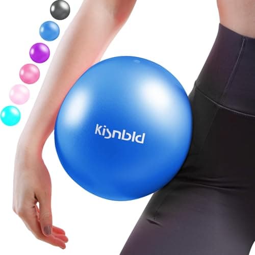kisnbld Small Exercise Ball 9 Inch Mini Pilates Ball Anti Burst and Slip Resistant Mini Yoga Ball for Stability Fitness Physical Therapy Stretching Core Strength Workout at Home Gym Office