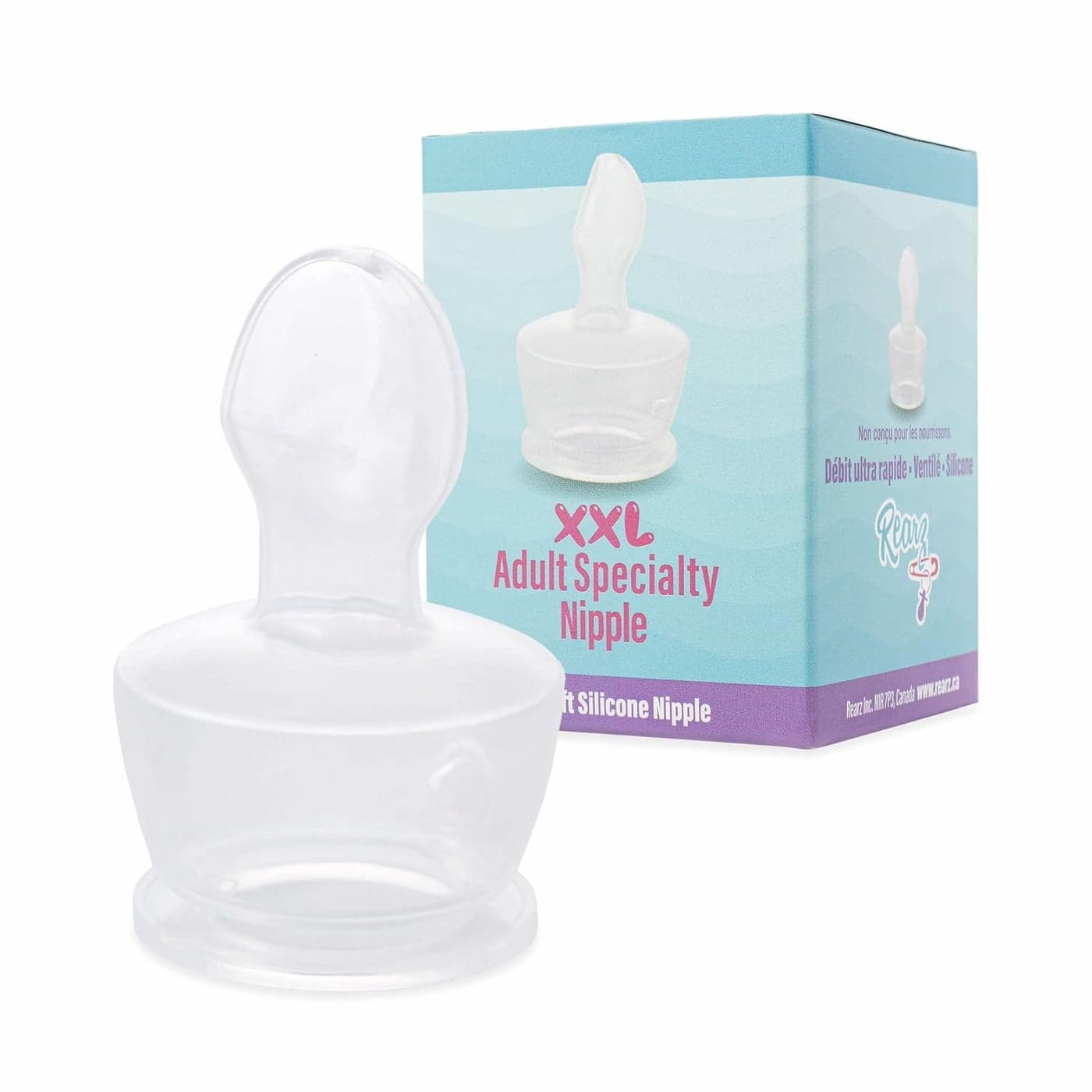 Rearz Wide Neck XXL Silicone Adult Specialty Bottle Nipple