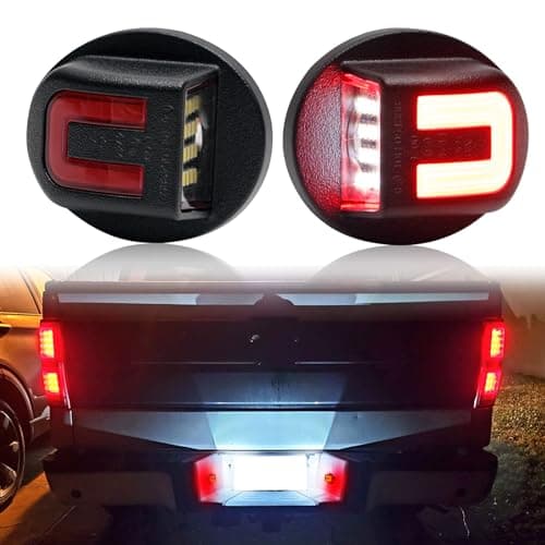 Aexploer LED License Plate Lights Tag Lights Compatible with F150F250F350 24 PCS LED Beads for 6500K Tag Superbright CShaped Light