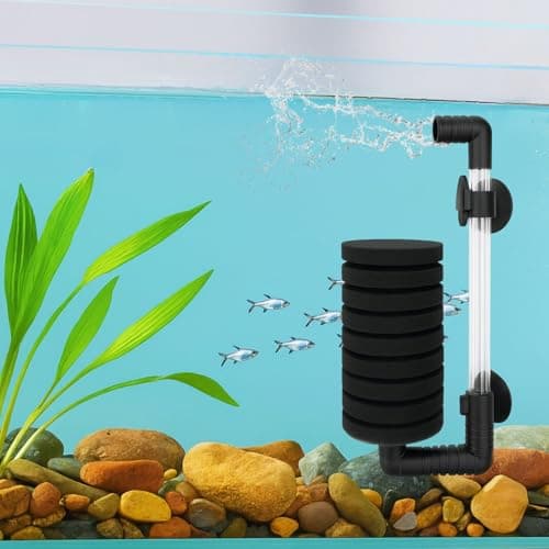 Vayinato (XY-2830) Aquarium Bio Sponge Filter Fish Tank, Single - Ultra Quiet Air Pump Aquqrium Foam Internal Filter - Betta Fry Shrimp and Small Fish