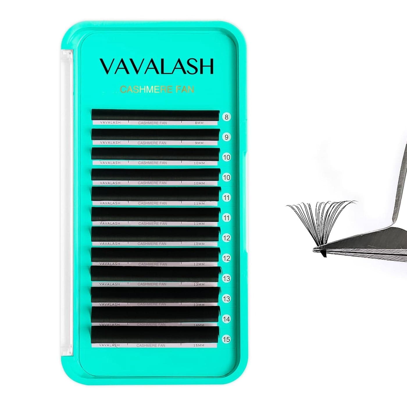 VAVALASH Cashmere Easy Fan Lashes 003 005 007 CCCDDD Volume Lash Extensions 8MM20MM Matte Black Self Fanning Eyelash Extensiones Professional Supplies for Lash Artists D00510mm