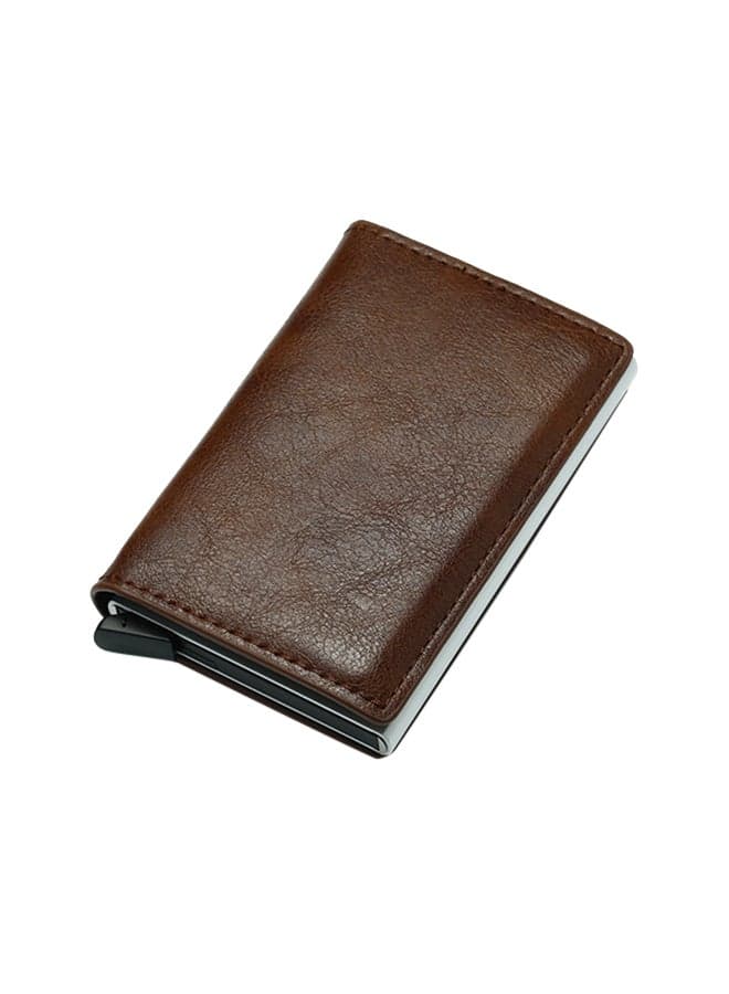 Solid Design Bi Fold Wallet Coffee