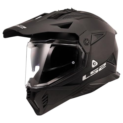 LS2 Helmets Blaze II Adventure Motorcycle Helmet W/SunShield (Matte Black - X-Small)