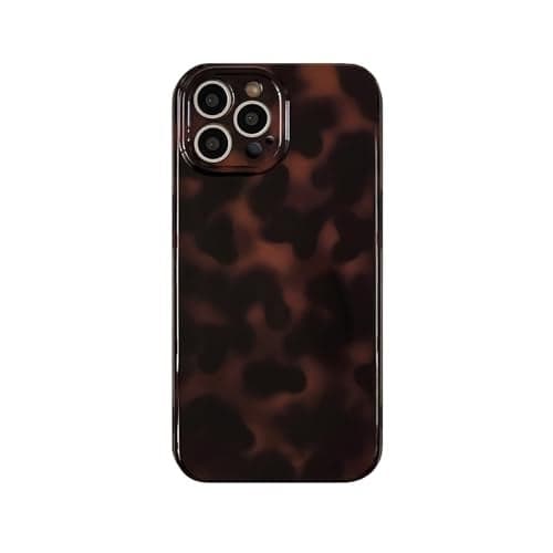 Reezaddin Aesthetic Tortoise Shell Phone Case for iPhone 16 Pro Max 6.9in,Retro Cool Girl Leopard Print Brown Amber Trendy Full Camera Protective Cover for iPhone 16promax 6.9"