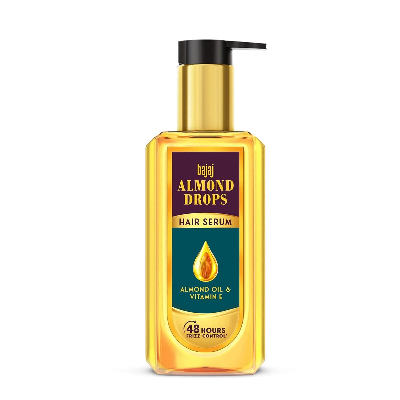 Bajaj Almond Drops Hair Serum 100 ml With Almond Oil Vitamin E Nourishes Dry Frizzy Hair