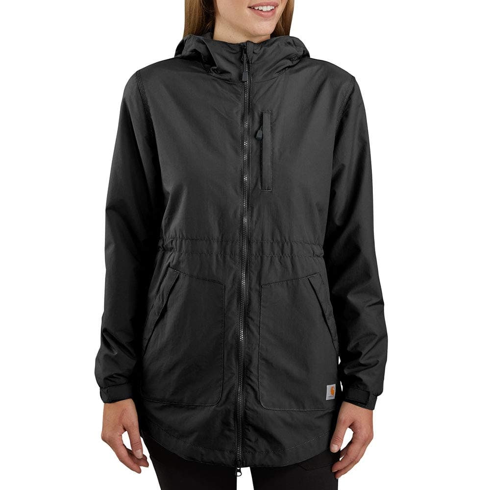 Carhartt Womens Rain Defender Relaxed Fit Lightweight Coat Black Medium