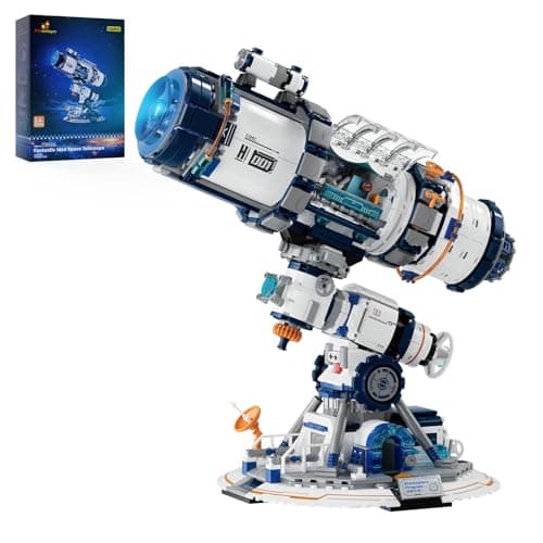 JMBricklayer Space Telescope Building Sets for Adults, Cool Space Planet Building Toys with Lights 70009, Space Exploration Telescope Model Kits for Adult, Ideal Gift for Space Lovers, Kid 14+(995PCS)