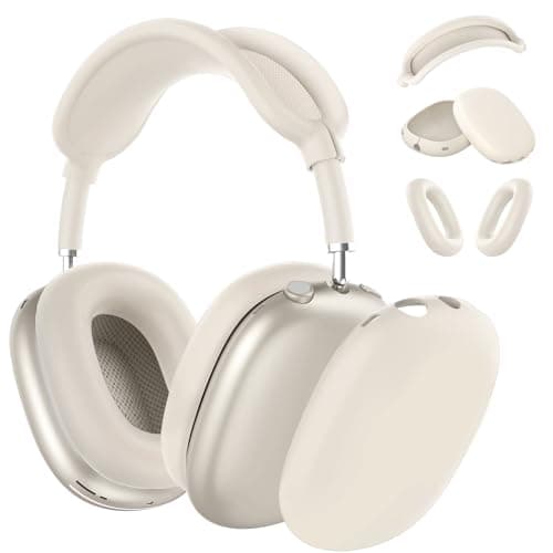 Silicone Case Cover for AirPods Max Headphones,Ear Pad Case Cover/Ear Cups Cover/Headband Cover for AirPods Max 2/1 (2026/2024/2020)(USB-C/Lightning),Silicone Accessories for Apple AirPods Max 2,Stone