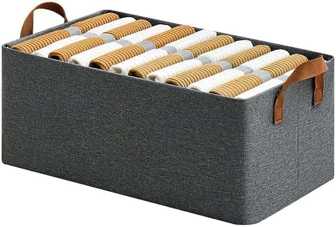 OTISTORES Foldable Clothing Storage Bin Collapsible Laundry Hamper Toy Storage Thick Portable Large Folding Storage Basket