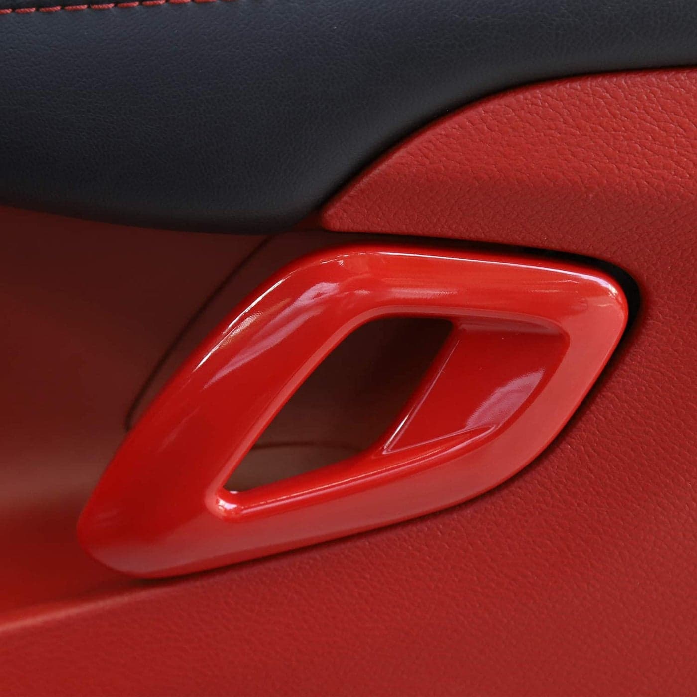 Voodonala for Challenger 20152023 Car Door Inner Door Handle Cover Trim Accessories for Dodge Challenger 20152023 RedABS2Pcs