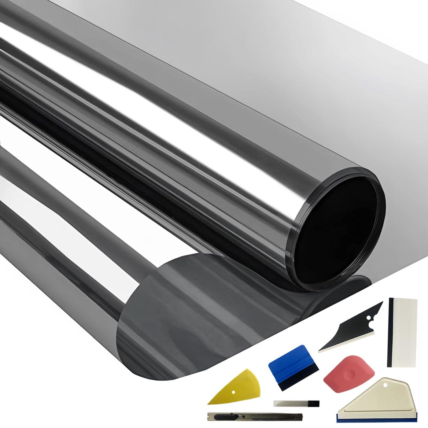 YIFUOK 2PLY Premium Carbon 5 VLT Window Tint Film for Cars 20 X 100FT 8 Pcs Installation Tools KitHeat UV Block and Scratch ResistantAll Car Side Rear Reusable Windows Tint
