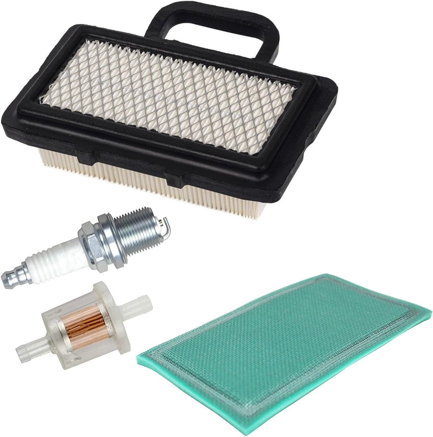 HIFROM 792101 Air Filter Pre Filter with Fuel Filter and Spark Plug Tune-Up Kit for Briggs & Stratton Lawn Mower Engine