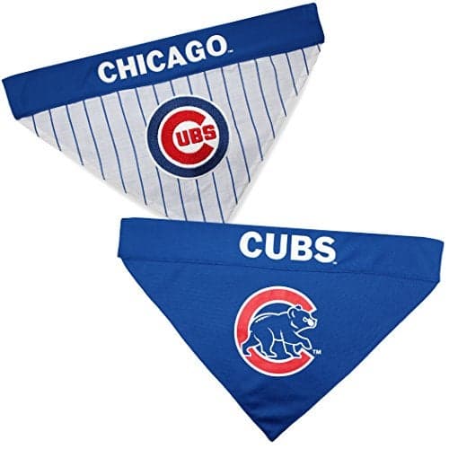 Pets First CUB-3217-S-M MLB Dog Bandana - Chicago Cubs Reversible Pet Bandana, Small/Medium, MLB Team Color