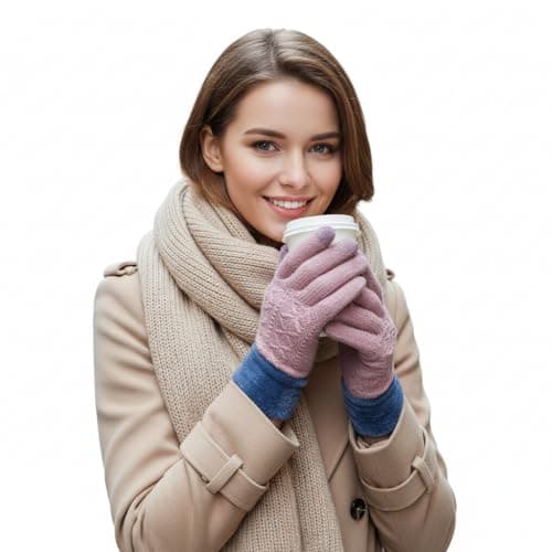 Tomorrow Pink Winter Gloves for Women, Gloves for Cold Weather, Touchscreen Gloves for Women, Winter Gloves for Snow, Perfect for Winter Sports, and Cold Weather Protection. (PINK-02, STANDARD)