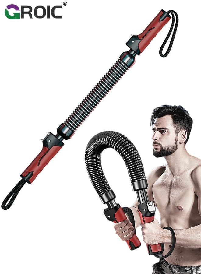 Adjustable Power Twister Bar Upper Body Workout Equipment, 30-50 KG Arm Strengthener Exercise Equipment for Shoulders, Forearms, Biceps and Chest Exerciser for Men