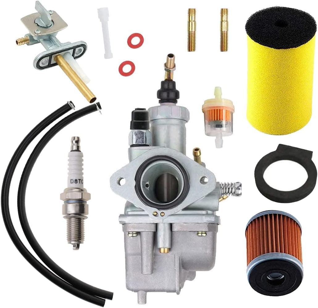 CDZ 250 Carburetor Kit with Air Filter, Oil Filter, and Fuel Gas Petcock for Yamaha Timberwolf YFB 250 (1992-2000)