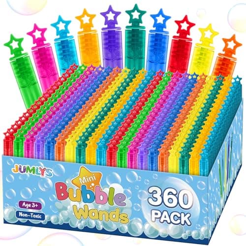 240 Pcs Mini Bubble Wands in 10 Colors Bulk Party Favors for Kids Themed Birthday Christmas New Year Valentine Carnival School Classroom Prizes for Boys Girls Ideal Goodies Bags Stuffers