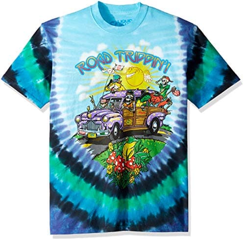 Liquid Blue unisex adult Road Trippin' Short Sleeve T-shirt T Shirt, Tie Dye, XX-Large US