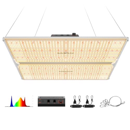 Spider Farmer SF4000 450W LED Grow Light for Indoor Plants, Upgraded High Efficiency LEDs, Dimmable Full Spectrum High PPFD, Deep Penetration for Seed Starting/Vegetables/Bloom in 4x4 Grow Tent