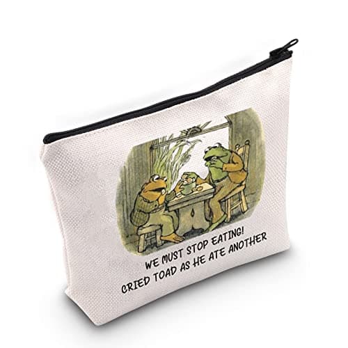 BLUPARK Frog And Toad Riding Inspired Makeup Bag Funny Frog And Toad Gift Best Friends Gift Storybook Gift