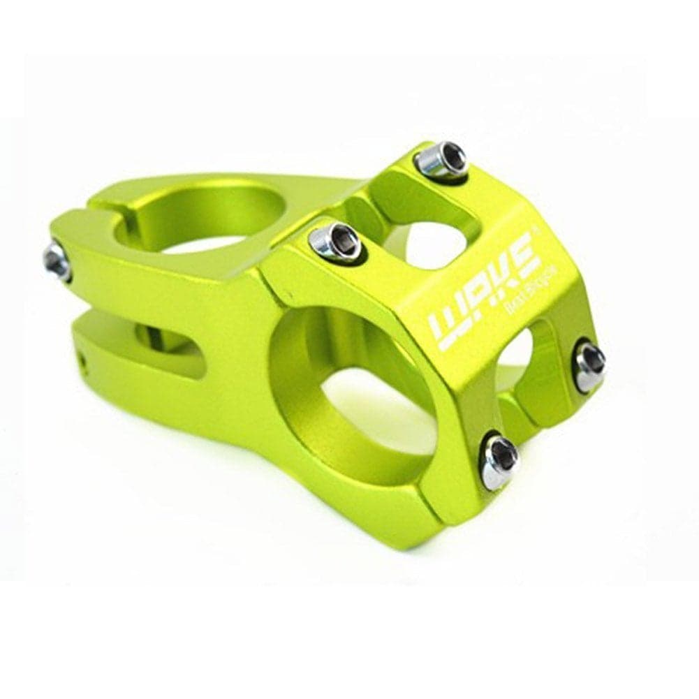 31.8 Stem 45mm Bike Stem Wake Mountain Bike Stem Short Handlebar Stem for Most Bicycle, Road Bike, MTB, BMX, Fixie Gear, Cycling (Aluminum Alloy, Green)