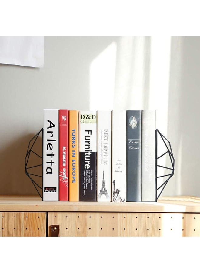 2-Piece Metal Bookend black 180x120x85mm