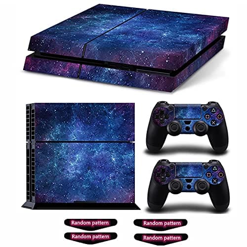 Decal Skin for Ps4, Whole Body Vinyl Sticker Cover for PlayStation 4 Console and Controller (Include 4pcs Light Bar Stickers) (PS4, Brown)