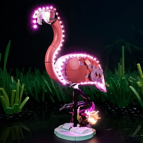 Brickshining LED Lighting Compatible with Lego Pink Flamingo 31170 Light Kit Compatible with Lego 31170 NOT Included The Model Set JUST Lights