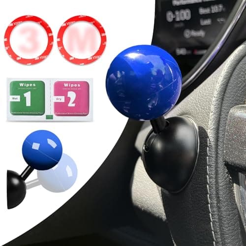 𝟯𝗠 Tape | Car Joystick Push Start Button Cover, Metal Push to Start Accessories, Car Starter Engine Start Stop Button Cover, Cool Car Accessories Interior Decor Push to Start Button Rocker, Blue.