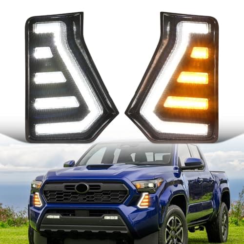 LED Fog Lights Daytime Running Lights fit For 2024 2025 Toyota Tacoma Foglights Lamps Assembly 2024 Tacoma AccessoriesDRL TypeC