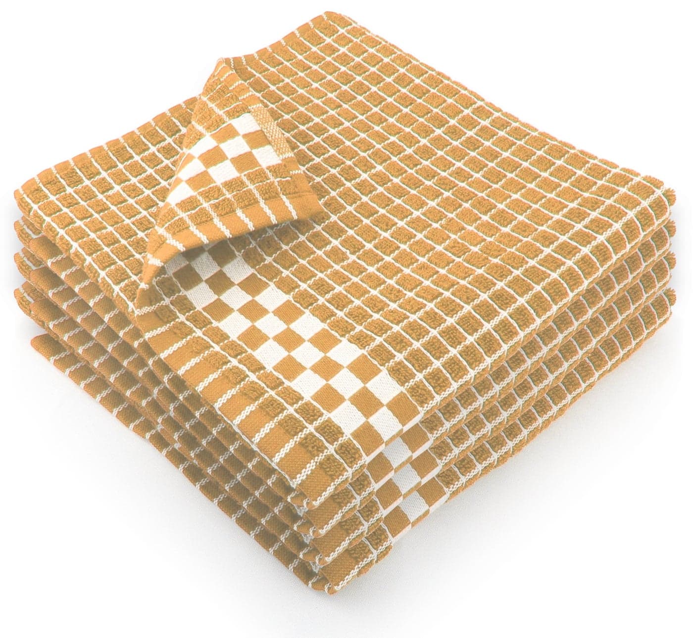 Fecido Classic Dark Kitchen Dish Towels with Hanging Loop Heavy Duty Absorbent Dish Clothes European Made 100 Cotton Tea Towels Set of 4 Beige
