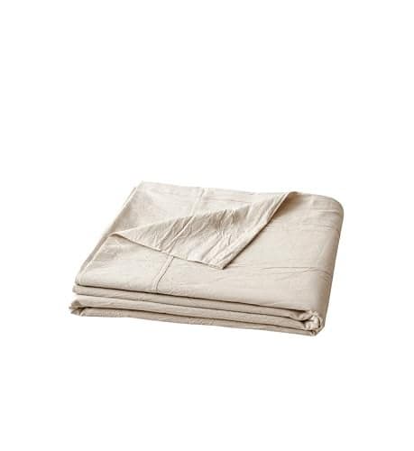 BESTOUCH Flat Sheet Only 100% Washed Cotton Linen Feel Wrinkle-Free, Fade-Resistant, Stain-Resistant, Bed Top Sheet, Solid Linen Grey Queen