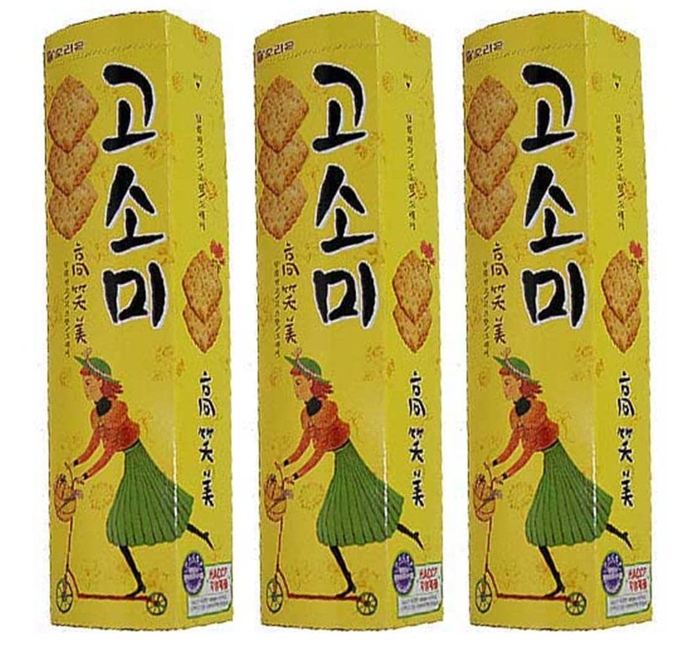 Korean Snack Orion Gosomi Sweet Cookie Cracker 80g Pack of 3 Party Food Gift Promotion Children Nutritious Snacks