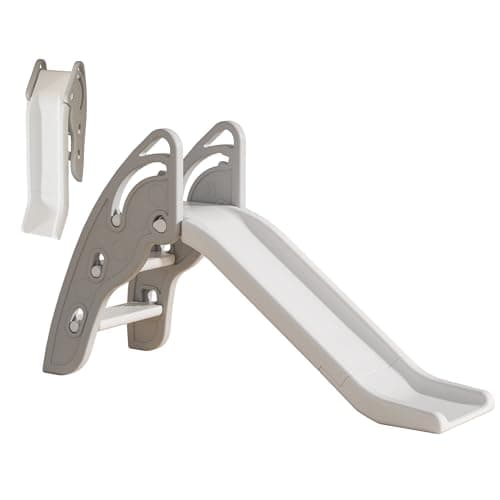 Toddler Slide Large Play Climber Slide PlaySet with Extra Long Slipping Slope Indoor Slide Kids Slide Toddler Playground Toddler Slide Outdoor Toys for Toddlers Grey